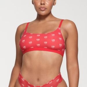 SKIMS FITS EVERYBODY OLYMPIC SCOOP BRALETTE WIRELESS BRA RED LARGE NWT